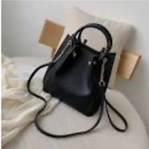 Octavius "Luna" Black Bucket Bag